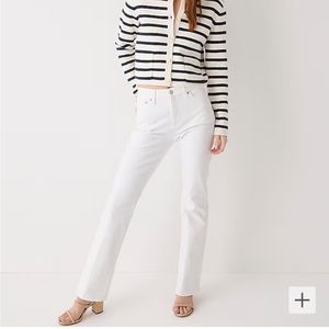 J Crew full length Demi boot jeans in white wash